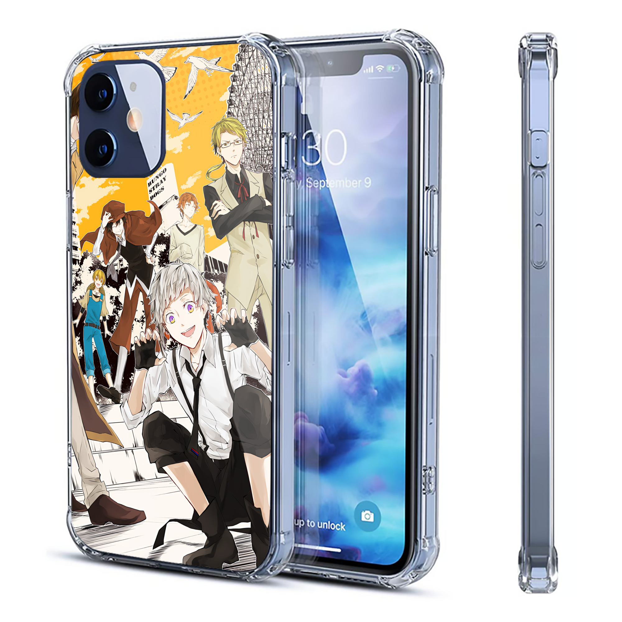 （画像用） 文豪ストレイドッグス Bungo Stray Dogs 【iPhone 12シリーズ対応】透明スマホケース（クリアソフトケース）